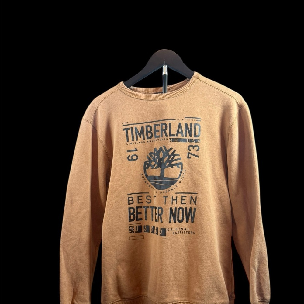 Timberland Tan Sweatshirt with Bold Logo (A286) - Picture 6 of 13